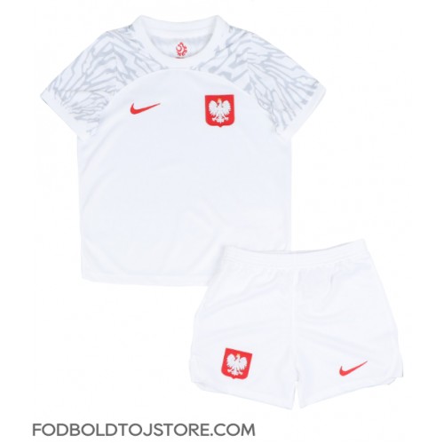 Polen Hjemmebanesæt Børn VM 2022 Kortærmet (+ Korte bukser)
